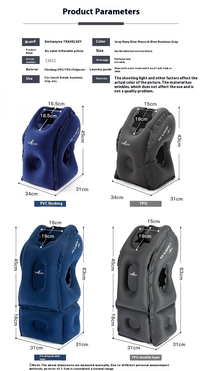 Travel Office Student Nap Pillow Sleeping Pillow Long Distance Train Neck Pillow - Image 9